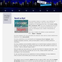 un webdoc sans code? Klynt ou Racontr?