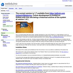 webduino - Simple and extensible web server for Arduino and Ethernet Shield