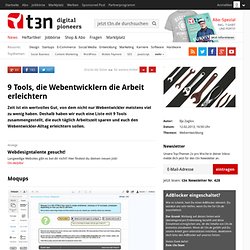 9 Tools, die Webentwicklern die Arbeit erleichtern