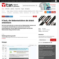 9 Tools, die Webentwicklern die Arbeit erleichtern