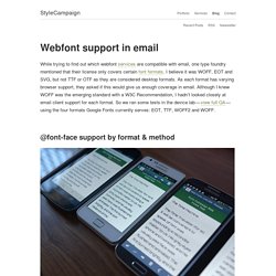 Webfont support in email