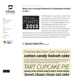 Meine Top 10 Google-Webfonts für Webdesigns in 2013