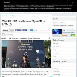 WebGL: 3D real time e OpenGL su HTML5