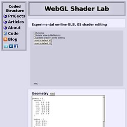 WebGL Shader Lab - Coded Structure