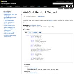 GetHtml Method