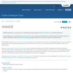 WebIDE - Firefox Developer Tools