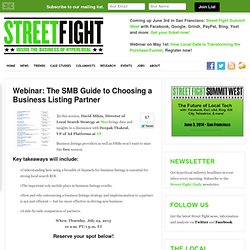 Webinar: The SMB Guide to Choosing a Business Listing Partner