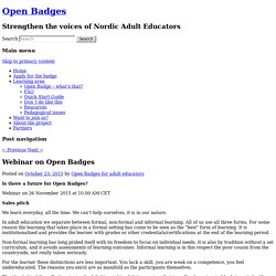 Webinar on Open Badges