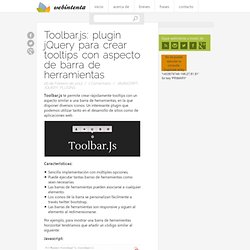 Toolbar.js: plugin jQuery para crear tooltips con aspecto de barra de herramientas