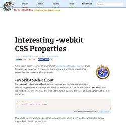 -webkit CSS Properties
