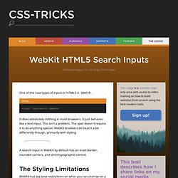 WebKit HTML5 Search Inputs