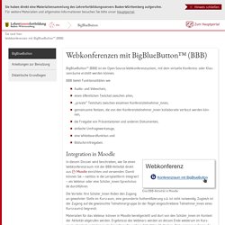 Webkonferenzen mit BigBlueButton™ (BBB)