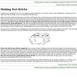 Cob Builders Handbook: Making Test Bricks