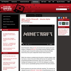 The Weblog Q&A: C418's Minecraft - Volume Alpha Soundtrack
