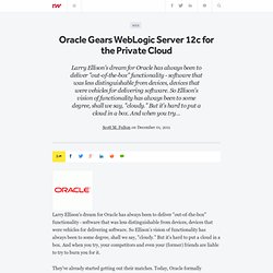 Oracle Gears WebLogic Server 12c for the Private Cloud - ReadWriteCloud