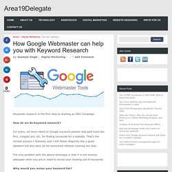 How Google Webmaster can help you with Keyword Research