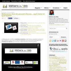 Webmaster dans les pouvoirs locaux… quel statut et quel avenir?