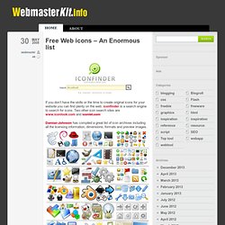 Free Web icons – An Enormous list
