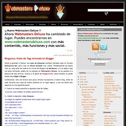 Webmasters Deluxe: Blogumus; Nube de Tags Animada en Blogger