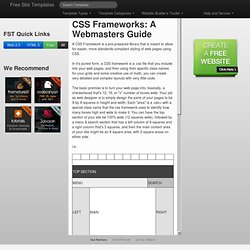 Webmasters Guide: CSS Frameworks
