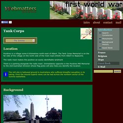 Webmatters : Tank Corps Memorial at Pozières
