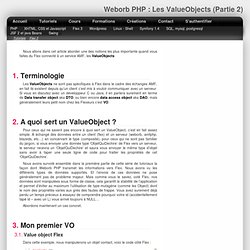 Weborb PHP : Les ValueObjects (Partie 2) / Tutoriel Flex 3