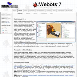 Webots: robot simulator - Overview