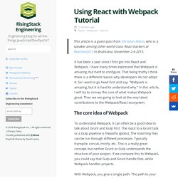 Using React with Webpack Tutorial