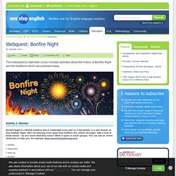 Webquest: Bonfire Night