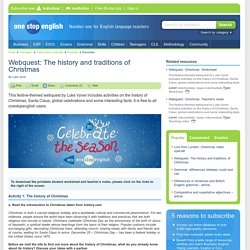 Webquest: The history and traditions of Christmas