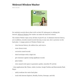 Webroot Window Washer – Telegraph