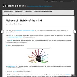 Websearch: Habits of the mind