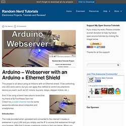 Arduino - Webserver with an Arduino + Ethernet Shield