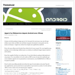 Appel dun Webservice depuis Android avec KSoap