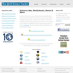 Webshare and Share-a-thon - Science labs, activities, worksheets, notes and more!