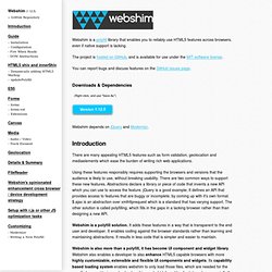 Webshims lib - The capability-based polyfill-loading JS library