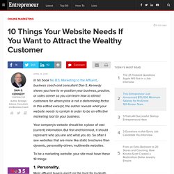 10 Things Your Website Needs If You Want to Attract the Wealthy Customer