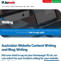 Website Content Writing for Australian Websites