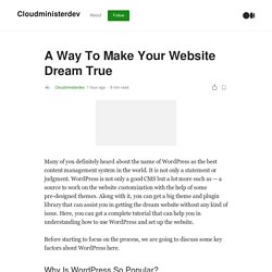 A Way To Make Your Website Dream True