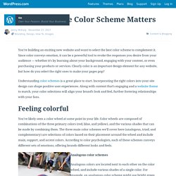 Why Your Website Color Scheme Matters