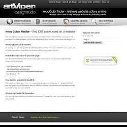 mooColorFinder - retrieve website colors