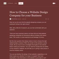 How to Choose a Website Design Company for your Business