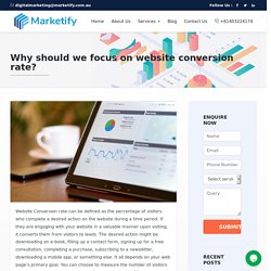 Why should we focus on website conversion rate? – Marketify