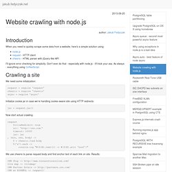 Website crawling with node.js / jakub.fedyczak.net
