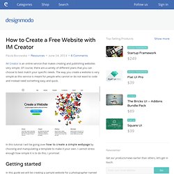 How to Create a Free Website with IM Creator