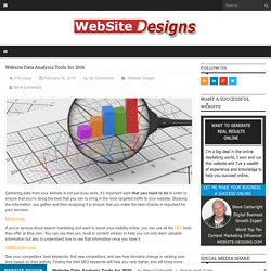Website Data Analysis Tools for 2016