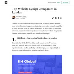 Top Website Design Companies in London - Ruby Yadav - Medium