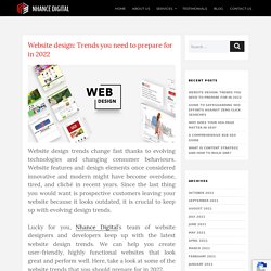 Website design: Trends you need to prepare for in 2022