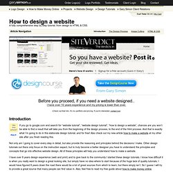 Website Design Tutorial