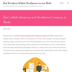 Best website designing and development company in Noida